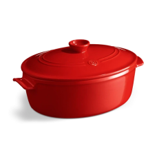 Каструля з кришкою овальна Emile Henry Cookware 6 л червона (344560)