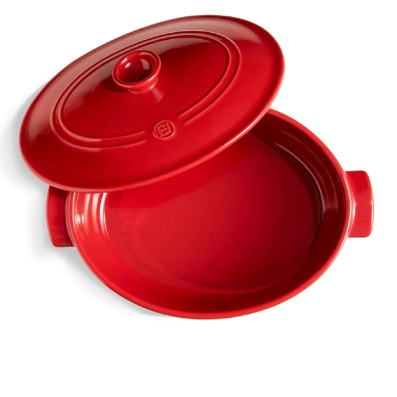 Каструля з кришкою овальна Emile Henry Cookware 6 л червона (344560)
