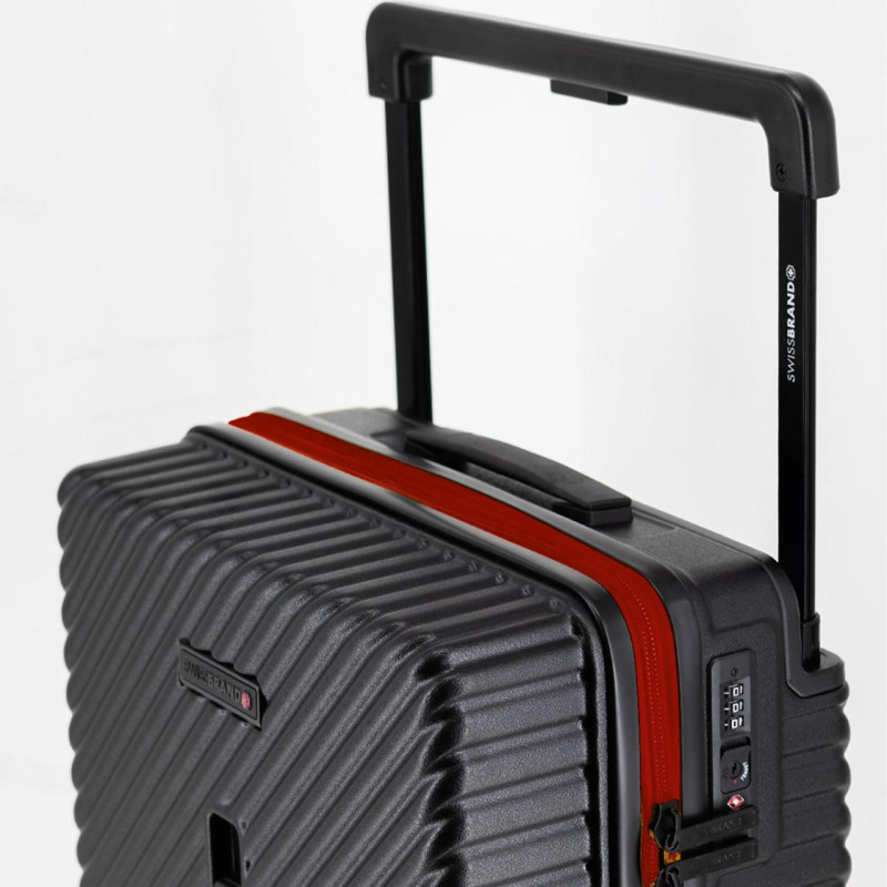 Чемодан Swissbrand Nara (S) Black/Red (SWB_LHNAA010S)