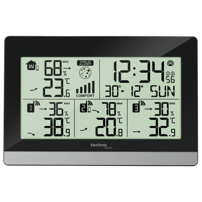 Термогігрометр Technoline WS7065 Black/Silver (WS7065)