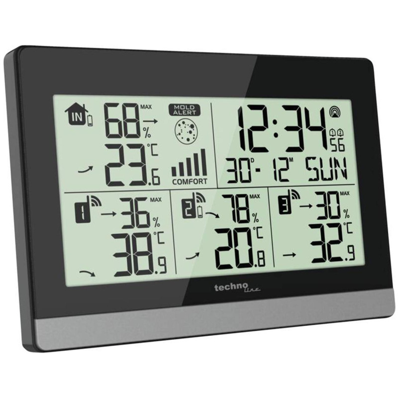Термогігрометр Technoline WS7065 Black/Silver (WS7065)