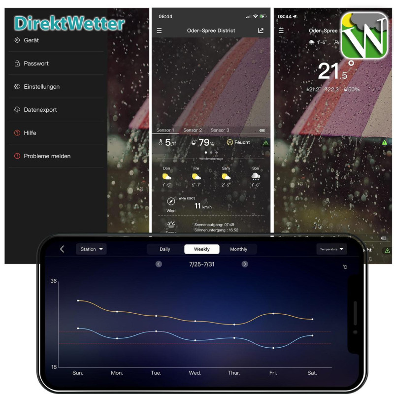 Метеостанція Technoline DirektWetter WD2000 Silver (WD2000)