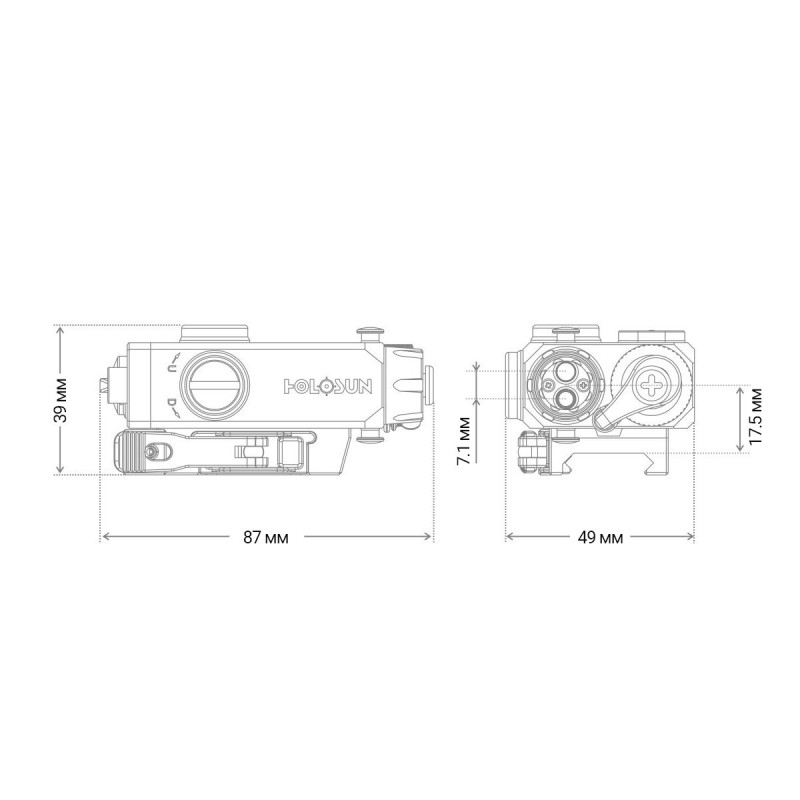 Тактичний блок HOLOSUN LS221-GR (LS221G) Green & IR