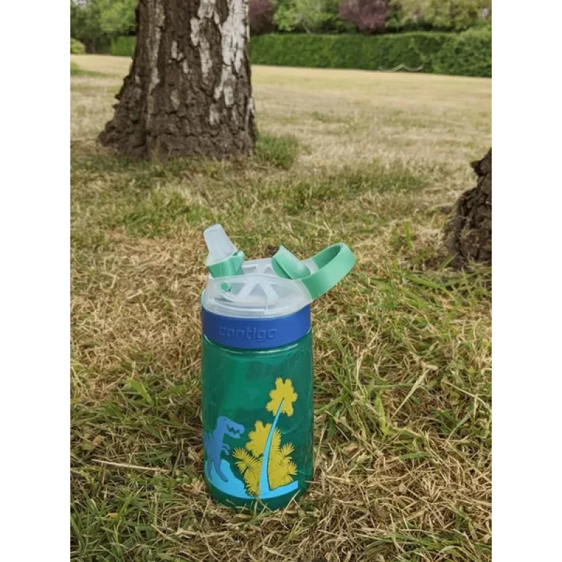 Бутылка для воды детская Contigo Gizmo Flip 420ml Jungle Green Dino (2115035)