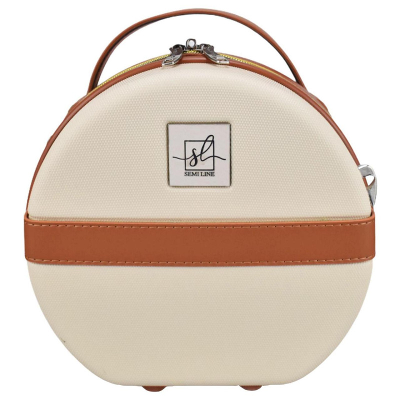 Бьюті-кейс Semi Line 5L Ecru/Brown (T5670-1)