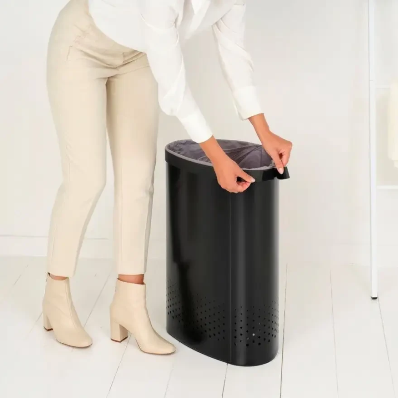 Бак для білизни Brabantia Laundry Bin 55 л, чорний (242366)