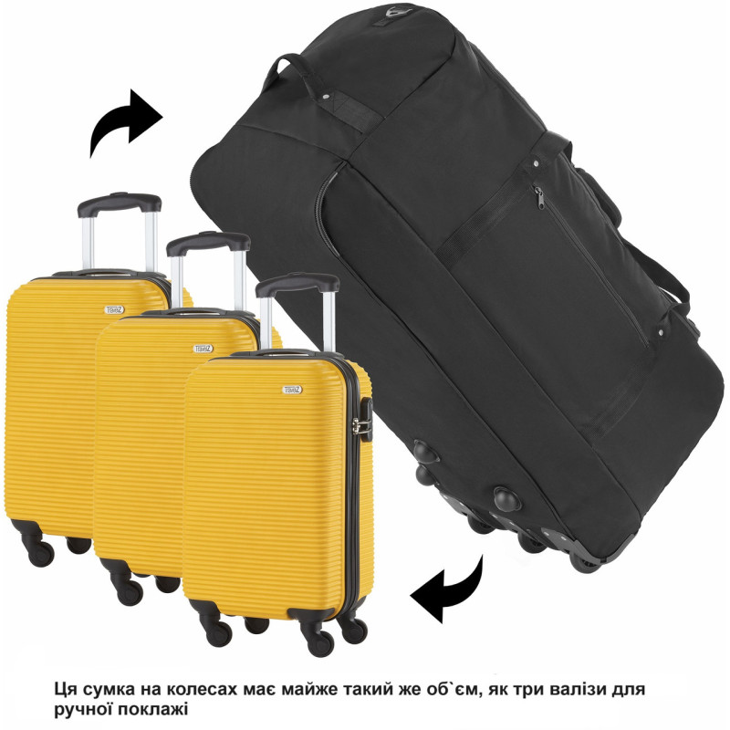 Сумка дорожная на колесах TravelZ Wheelbag 100 Liter Black (603091)