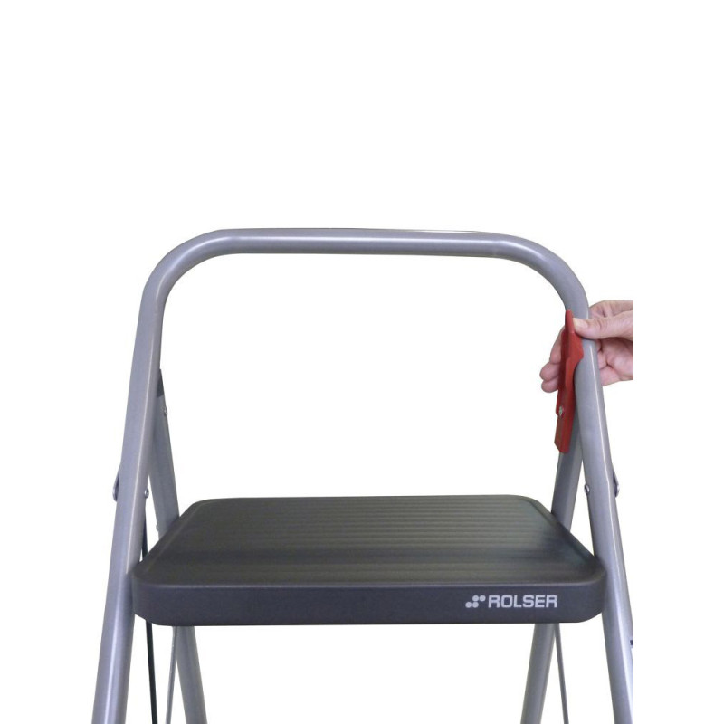 Драбина Rolser Taburete M/11 UNE 3 щаблі  Antracita (MET004-1021)