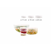 Набір силіконових кришок Lekue Reusable Flexible Lids 11,15, 20 см (881985)