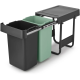 Бак для сміття Brabantia Brabantia Sort&Go 2шт x 30 л, темно-сірий+зелений (232527)