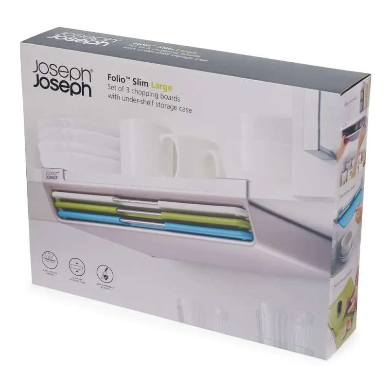 Набор разделочных досок с подставкой 3 шт. Joseph Joseph Folio Slim Large Multicolour 60235