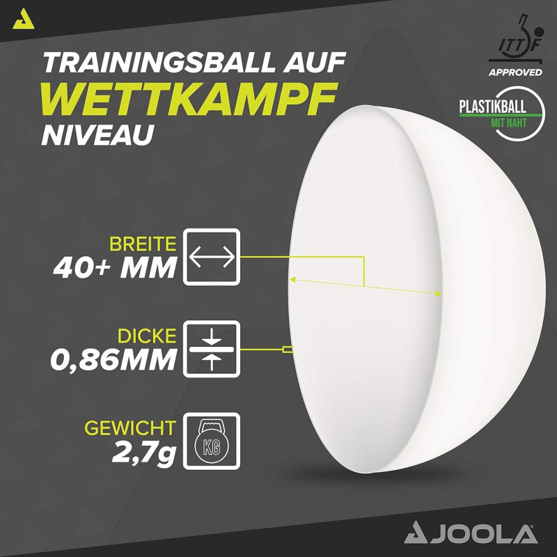 Мячи для настольного тенниса Joola Magic ABS 40+ White 144 шт (44217)