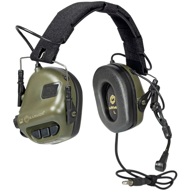 Активні навушники Earmor M32X Mod4 Green з мікрофоном (сумісні з ARC Rail )