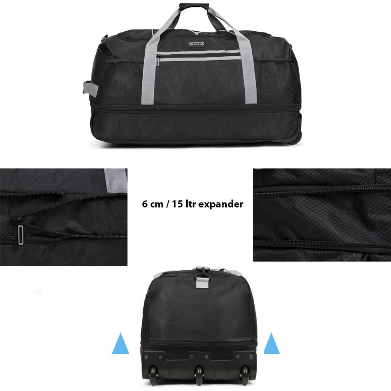 Сумка дорожня на колесах TravelZ Wheelbag Doubleloader foldable black  (603096)