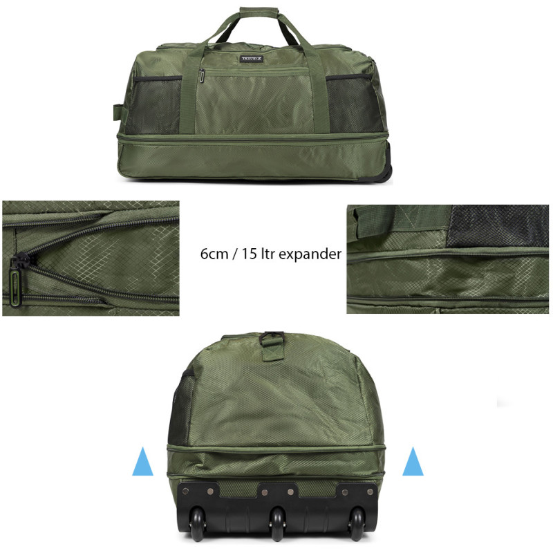 Сумка дорожня на колесах TravelZ Wheelbag Doubleloader foldable green  (603097)
