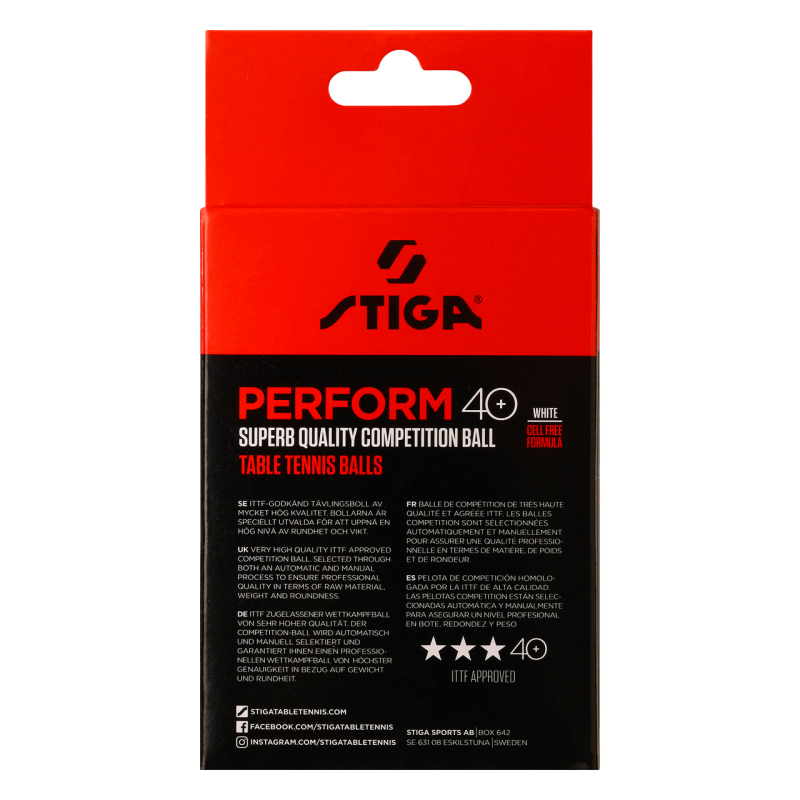 Мячи для настольного тенниса Stiga Perform ABS 6 шт (1113-2110-06)