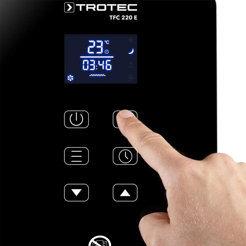 Тепловентилятор керамічний Trotec TFC 220 E 2200W Black (1410000690)