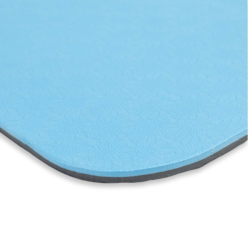 Килимок спортивний Toorx Yoga Professional TPE 183 х 60 х 0,6 см для йоги та фітнесу Azzurro/Antracite