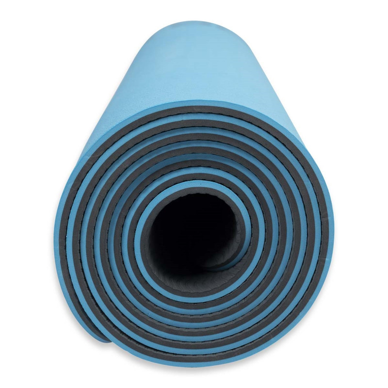 Килимок спортивний Toorx Yoga Professional TPE 183 х 60 х 0,6 см для йоги та фітнесу Azzurro/Antracite