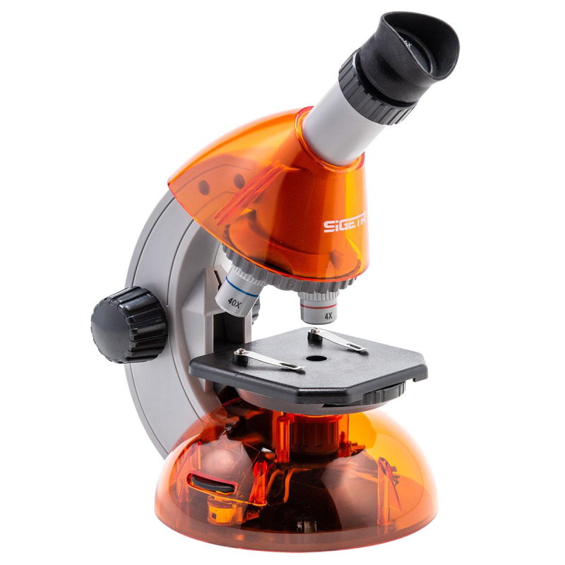 Дитячий мікроскоп SIGETA MIXI 40x-640x ORANGE (смартфон-адаптер)