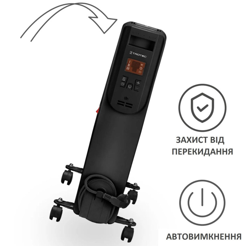 Обігрівач масляний Trotec TRH 25 E 2500W Black (1410000720)