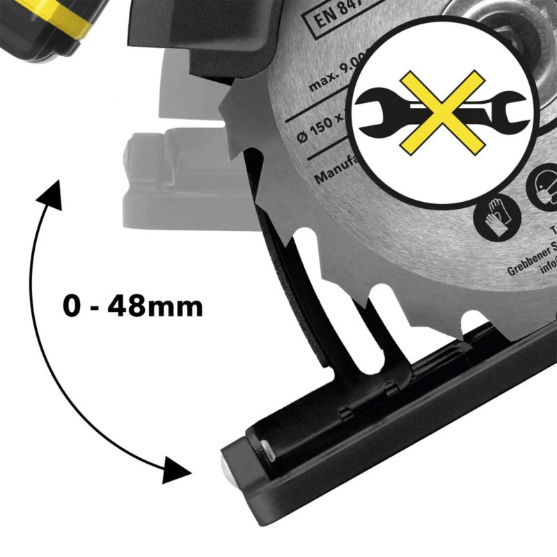 Пила циркулярна акумуляторна Trotec PCSS 10-20V + кейс (4430000110)