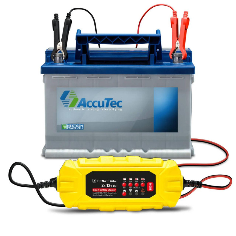 Зарядний пристрій для автомобільного акумулятора Trotec PBCS 2A, 12V, 4-60Ah (4675000001)