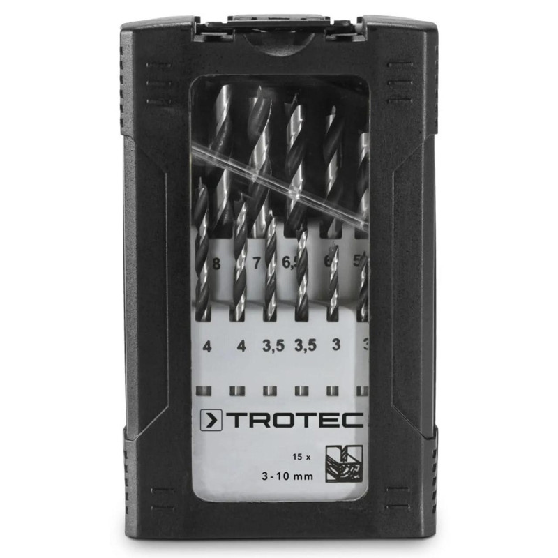 Набір свердел по дереву Trotec 15 pieces Wood Drill Set (6200001101)