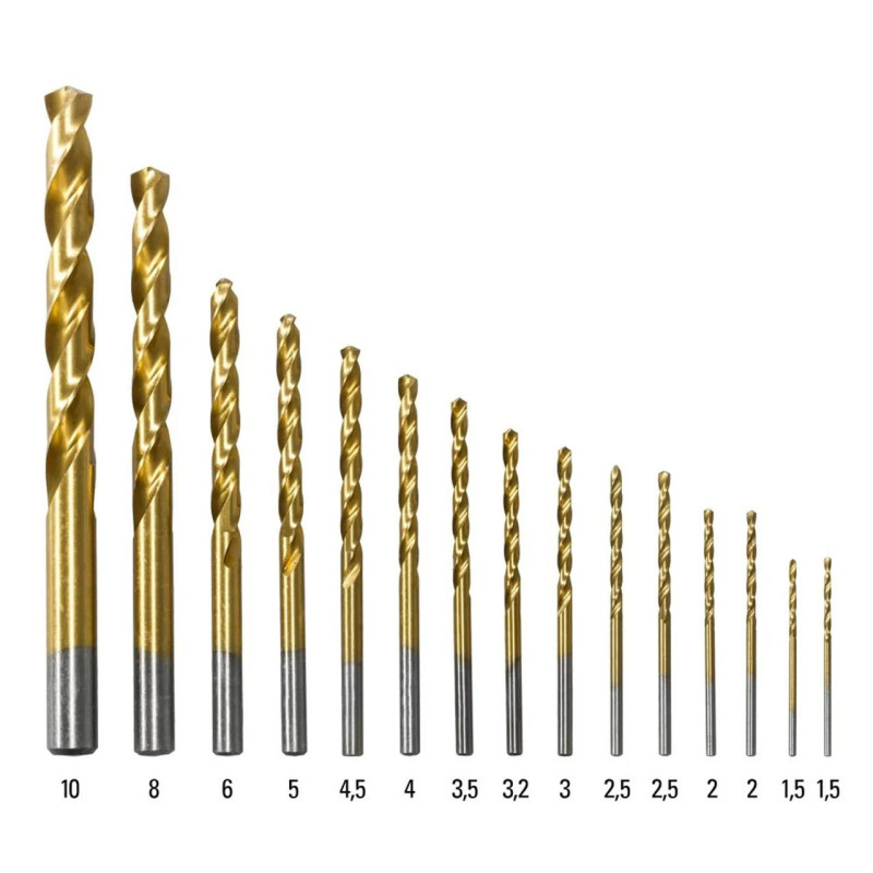 Набір свердел по металу Trotec 15 pieces HSS Metal Drill Set (6200001131)