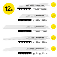 Набор пилочных полотен для пилы сабельной Trotec 12 pieces Wood/Metal Set (6215001210)