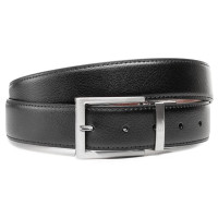 Ремінь чоловічий шкіряний Semi Line Black/Brown (P8231-0 M)