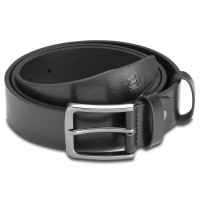 Ремінь чоловічий шкіряний Semi Line Black (P8230-0 L)