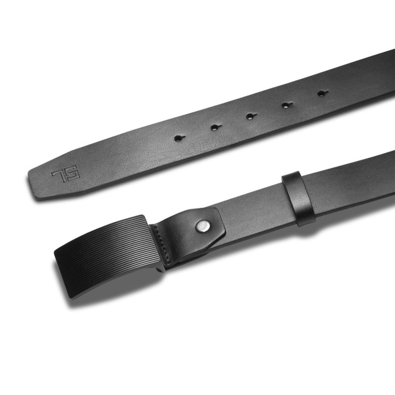 Ремінь чоловічий шкіряний Semi Line Black (P8233-0 S)