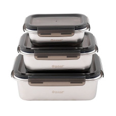 Набір харчових контейнерів із нержавіючої сталі Outwell Camper Food Box Set 3 шт (651210)