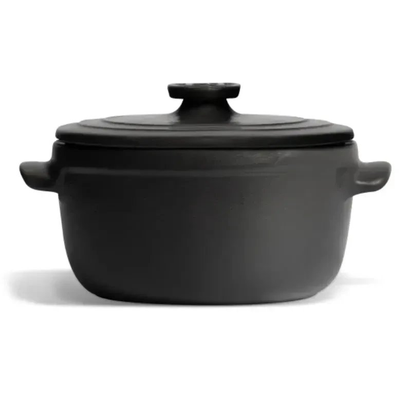 Каструля з кришкою керамічна Emile Henry Solo Mini 600 мл чорний (068407)