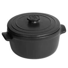 Каструля з кришкою керамічна Emile Henry Solo Mini 600 мл чорний (068407)