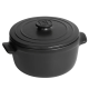 Каструля з кришкою керамічна Emile Henry Solo Mini 600 мл чорний (068407)