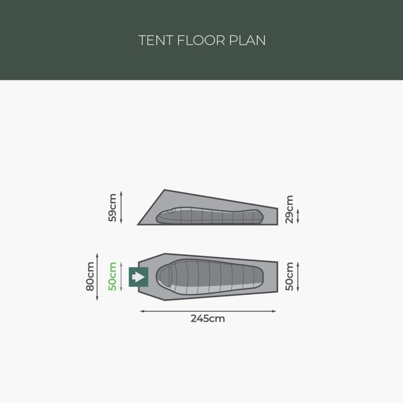 Намет одномісний Highlander Falcon Bivi Tent Pine Green (TEN165-PG)