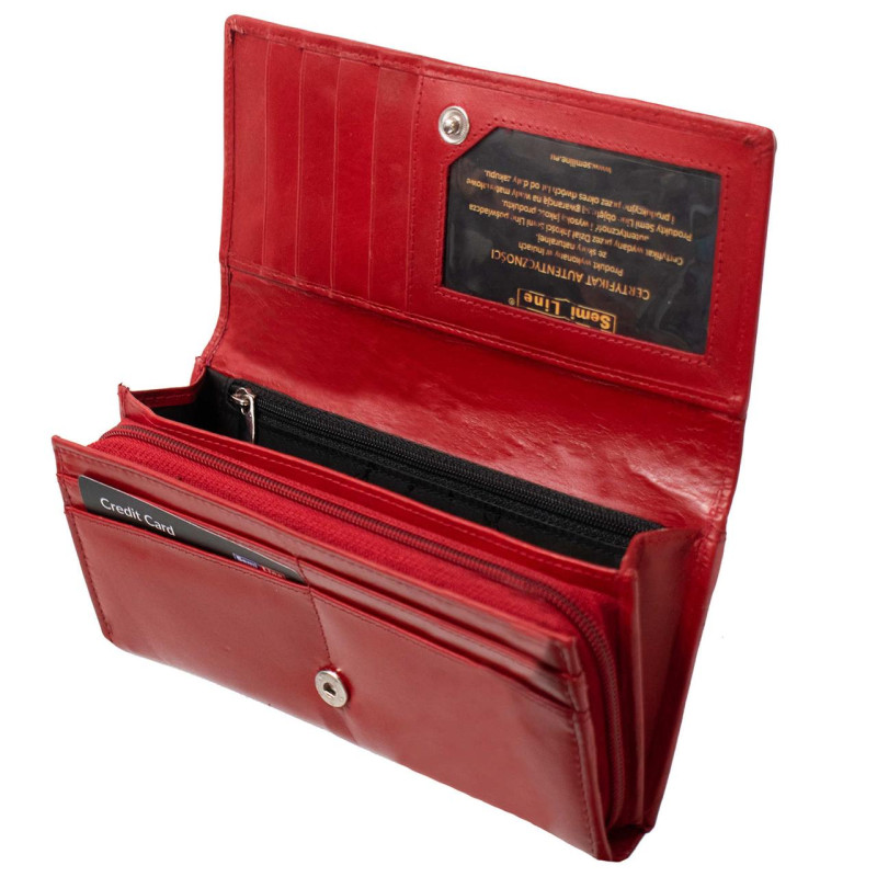 Гаманець жіночий шкіряний Semi Line RFID Red (P8273-2)