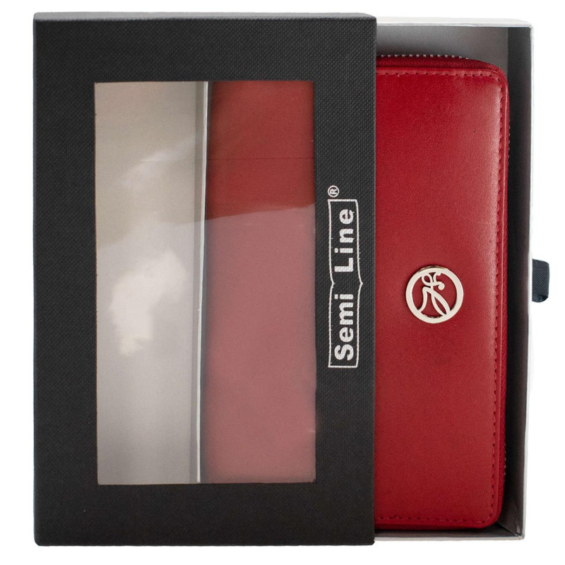 Гаманець жіночий шкіряний Semi Line RFID Red (P8271-2)