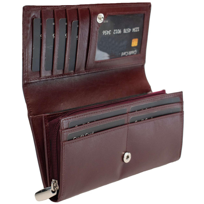 Гаманець жіночий шкіряний Semi Line RFID Dark Red (P8264-2)