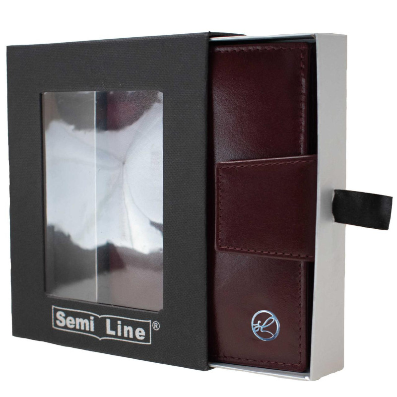 Гаманець жіночий шкіряний Semi Line RFID Dark Red (P8261-2)
