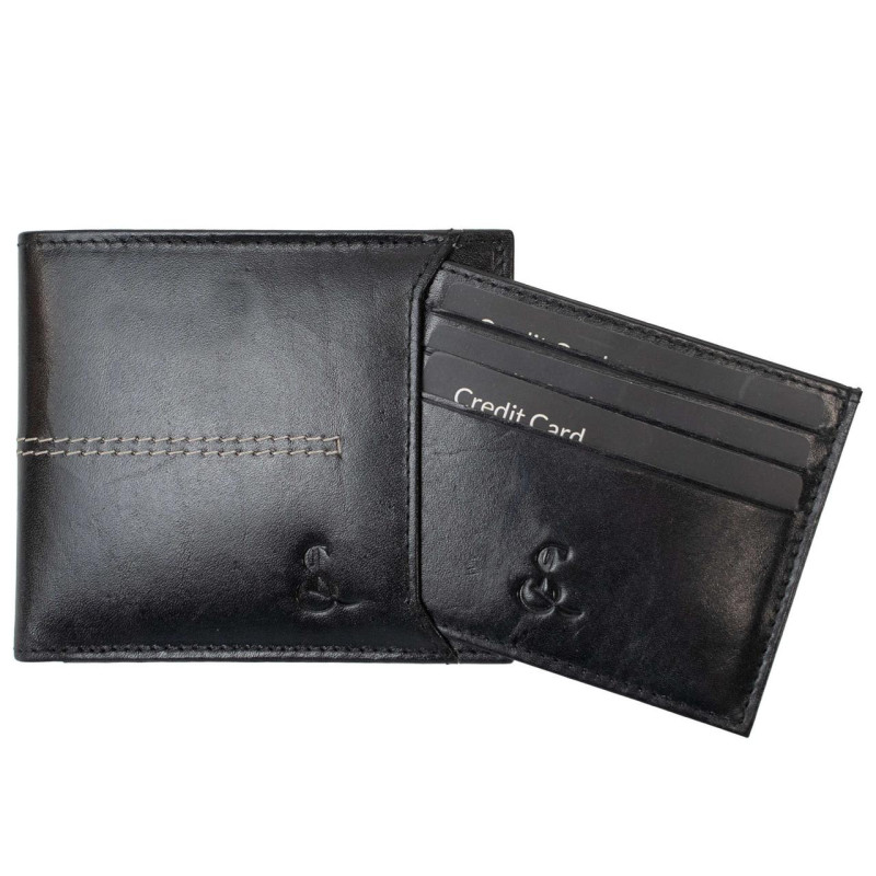 Портмоне чоловіче шкіряне Semi Line RFID Black (P8267-0)