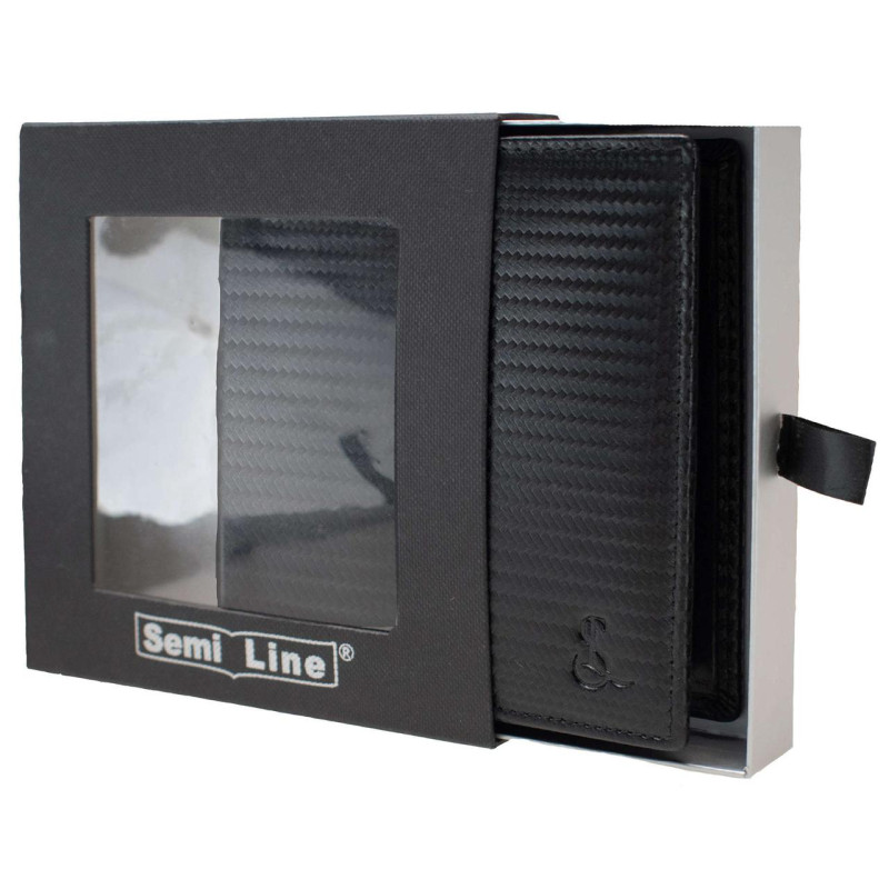 Портмоне чоловіче шкіряне Semi Line RFID Black (P8268-0)