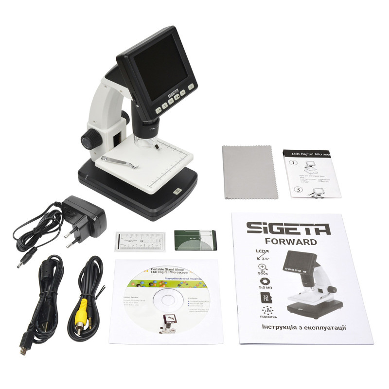 Відеомікроскоп SIGETA Forward 10x-500x 5.0 MP 3.5