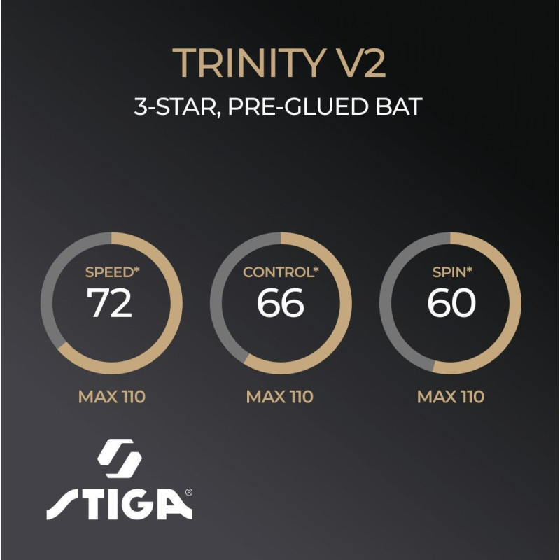 Ракетка для настольного тенниса Stiga Trinity 3 Star ver.2 FL (1213-1208-35)