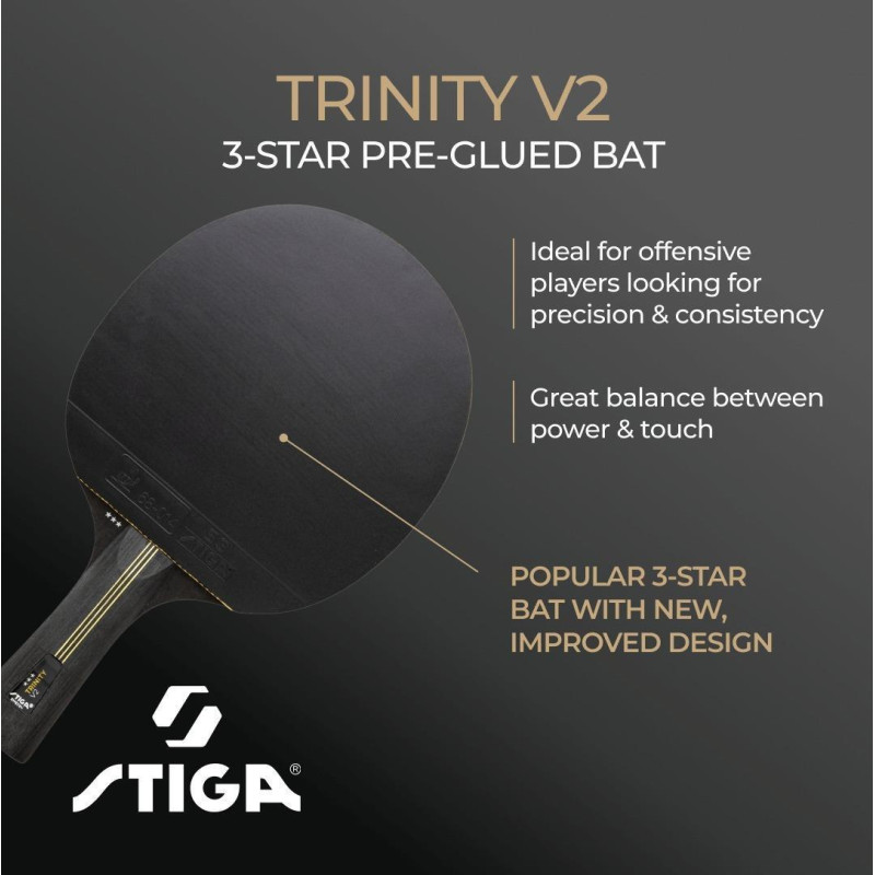 Ракетка для настольного тенниса Stiga Trinity 3 Star ver.2 FL (1213-1208-35)