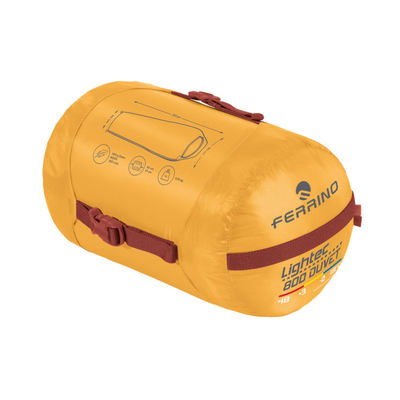 Спальний мішок Ferrino Lightec 800 Duvet RDS Down -2°C Yellow  (86700QGG)