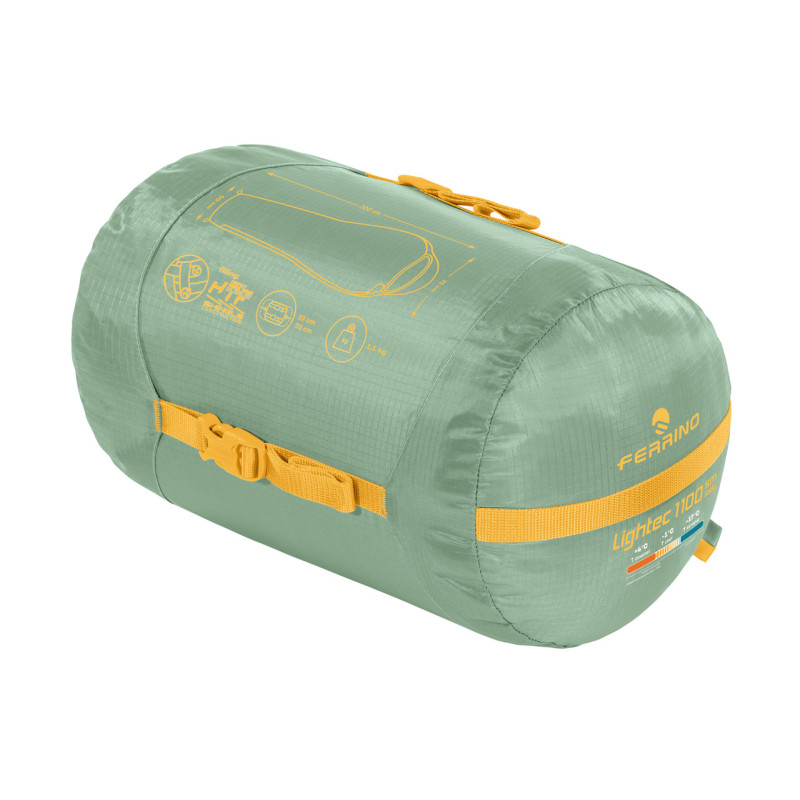 Спальний мішок Ferrino Lightec SM 1100 Lady -3°C Green (86649QVV)