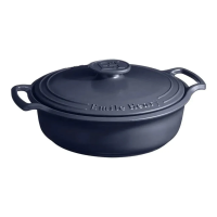 Кастрюля низкая Emile Henry Sublime Indigo, объем 3,2 л, размер 38,5х34х8,5 см (664793)